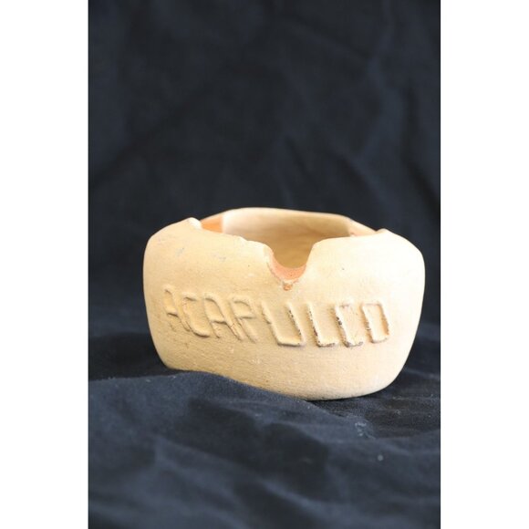 Vintage 1973 Holiday Inn Acapulco Ceramic Ashtray Trinket Dish Terra Cotta 3 1/2 - Picture 3 of 3